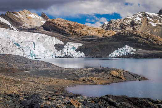 Pastoruri Glacier, at Huascaran National Park, Huaraz, Peru, Tropical glacier at 5200 meters above sea level