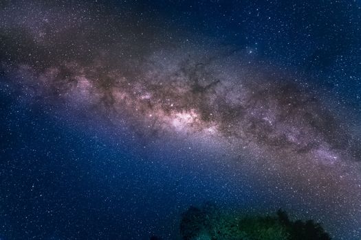 Milky Way and starry skies over the Andes mountains. Cusco, Peru, South America