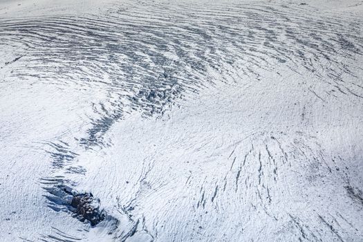 Close-up of Morteratsch glacier in the Bernina Masif, Swiss Alps, Engadine, Switzerland
