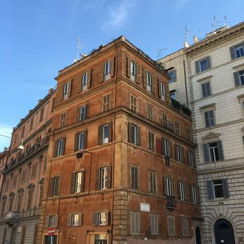 Buildings in the city streets of rome italy. High quality photo