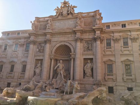 Trevi fountain in rome italy . High quality photo