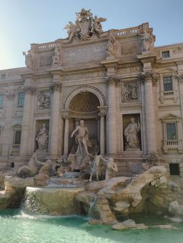 Trevi fountain in rome italy . High quality photo