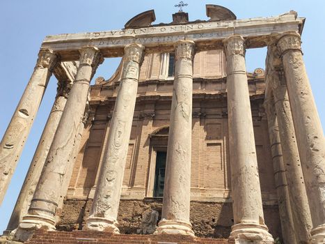 rome italy colliseum ruins of amphiteature and architecture . High quality photo