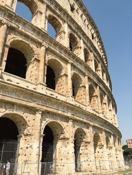 rome italy colliseum ruins of amphiteature and architecture . High quality photo