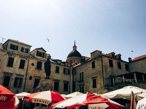 Views over the city of Dubrovnik Croatia in a european summer in game of thrones territory. High quality photo