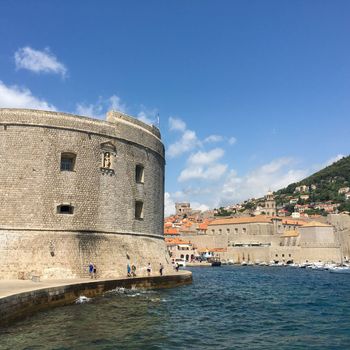 Views over the city of Dubrovnik Croatia in a european summer in game of thrones territory. High quality photo