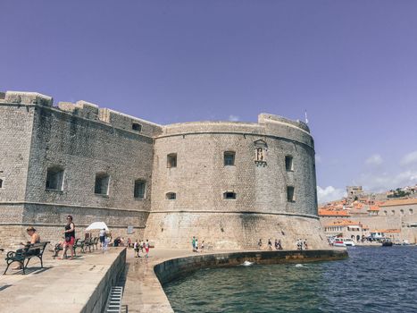 Views over the city of Dubrovnik Croatia in a european summer in game of thrones territory. High quality photo