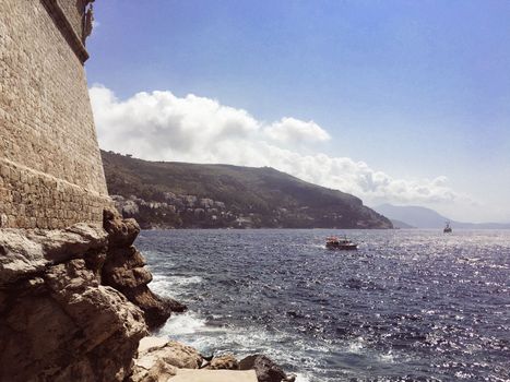 Views over the city of Dubrovnik Croatia in a european summer in game of thrones territory. High quality photo