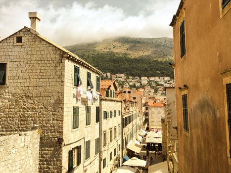 Views over the city of Dubrovnik Croatia in a european summer in game of thrones territory. High quality photo