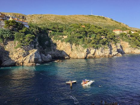 Views over the city of Dubrovnik Croatia in a european summer in game of thrones territory. High quality photo