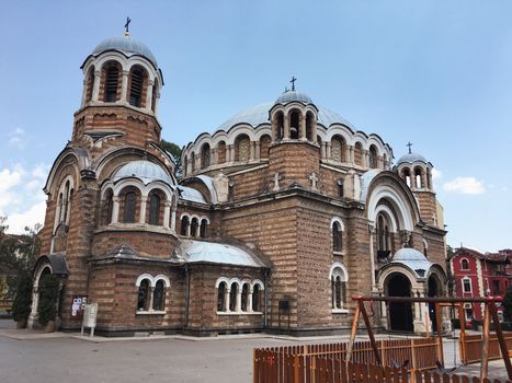 Downtown Sophia Bulgaria city tourism views of the town. High quality photo