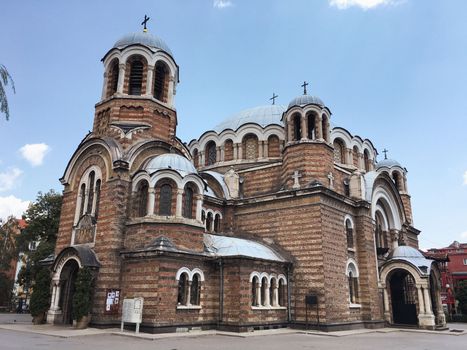 Downtown Sophia Bulgaria city tourism views of the town. High quality photo