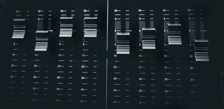 Sound control music mixer in record studio. Top view mixer and equalizer volume on the mixer amplifier. Digital audio system