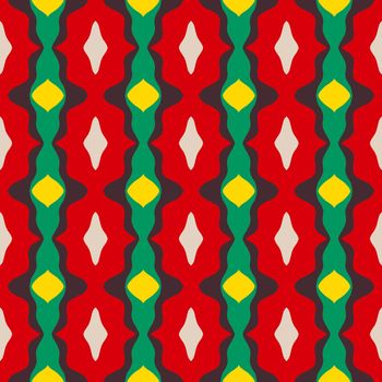 Retro kaleidoscope pattern in the style of the 70s and 60s. Geometric vintage pattern