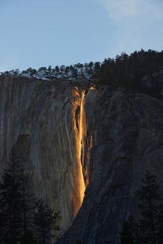 horsetail firefalls at yosemite national park