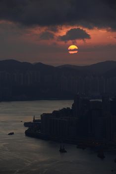 Hong kong sunrise  from the peak