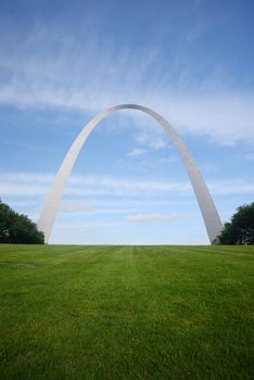 gateway arch in Saint Louis with blue sky
