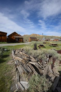 Bodie is a historic state park of a ghost town from a gold rush era in Sierra Nevada