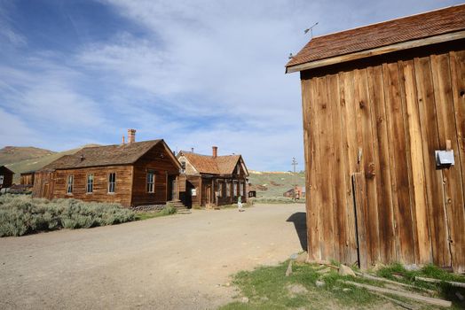 Bodie is a historic state park of a ghost town from a gold rush era in Sierra Nevada