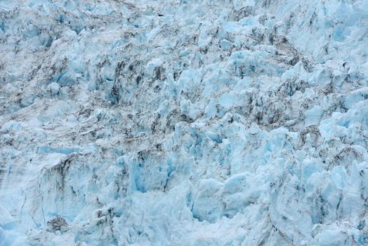 blue color of tidewater glacier in prince william sound in alaska