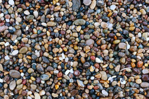 pebble rocks from bean hollow state beach in california