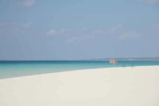 clear sea water at maehama beach, okinawa