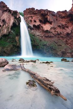 havasu falls in an indian reservation near grand canyon