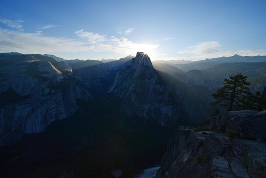 sunrise at glacier point at yosemite national park