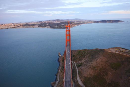 aerial view of golden gate bridge
