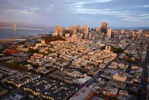 an aerial view of downtown san francisco