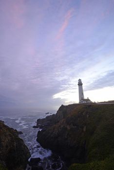 Pigeon Point Lighthouse at sunset