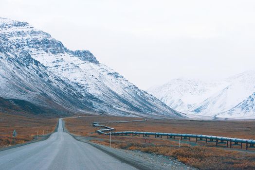 dalton highway in alaska at north slope