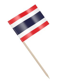 Thailand flag toothpick, isolated on white background