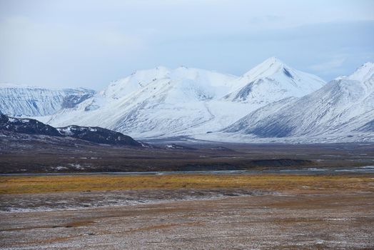 snow mountain in northern alaska