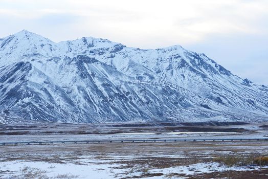 snow mountain in northern alaska