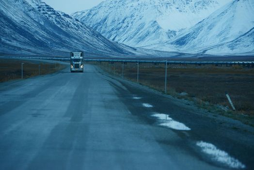 dalton highway in alaska at north slope