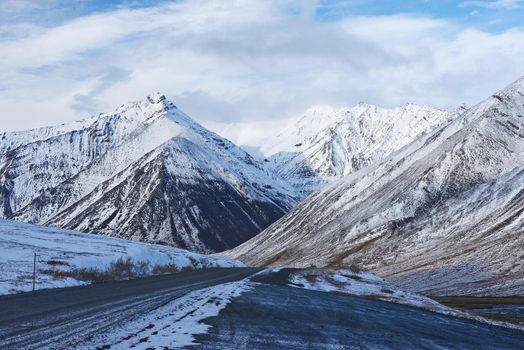 dalton highway in alaska at north slope