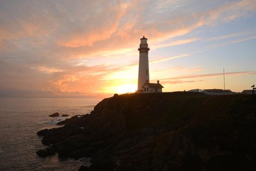 Pigeon Point Lighthouse at sunset