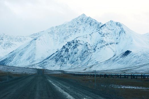 dalton highway in alaska at north slope