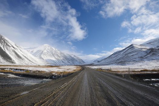 dalton highway in alaska at north slope