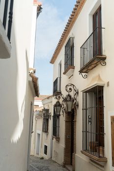 streets of ronda,malaga , white villages of andalucia tourist destination