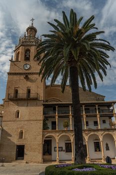 church of santa maria la mayor ronda spain , town hall square