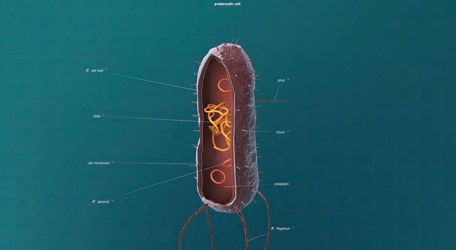 In cell biology, mitosis is a part of the cell cycle in which replicated chromosomes are separated into two new nuclei. 3D illustration