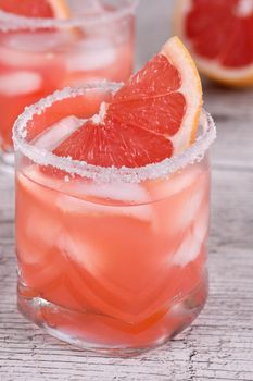 Refreshing Organic Grapefruit Tequila Cocktail in a glass