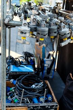 Film crew equipment, Detail image of Tripod background