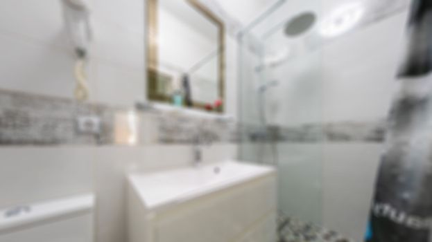 Abstract blur defocused bathroom and toilet interior for background