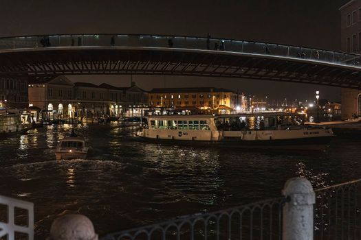 Venice landscape at dusk and night time scene