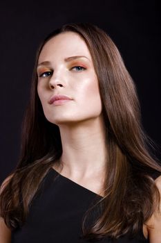 portrait of beauty woman look at you