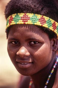 Zulu people at the Shakaland Zulu Village, Nkwalini Valley, Kwazulu Natal, South Africa.