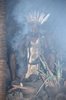 Zulu people at the Shakaland Zulu Village, Nkwalini Valley, Kwazulu Natal, South Africa.